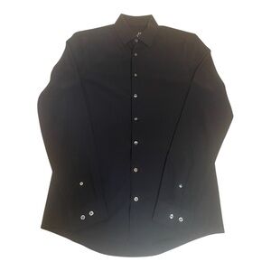 Men's Black Dress Shirt - Tailored Button-Down Size Small J. Ferrar